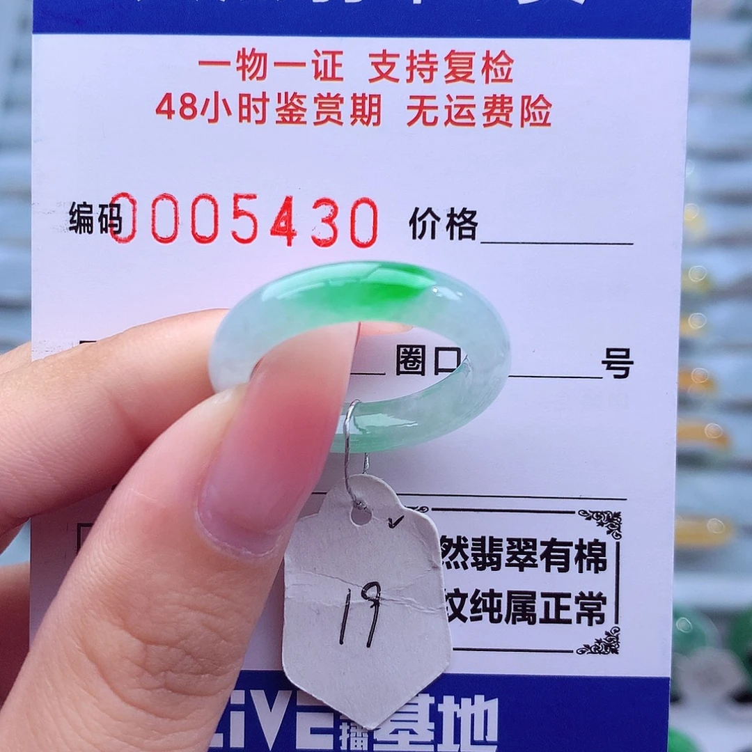 翡翠未镶嵌戒指天然