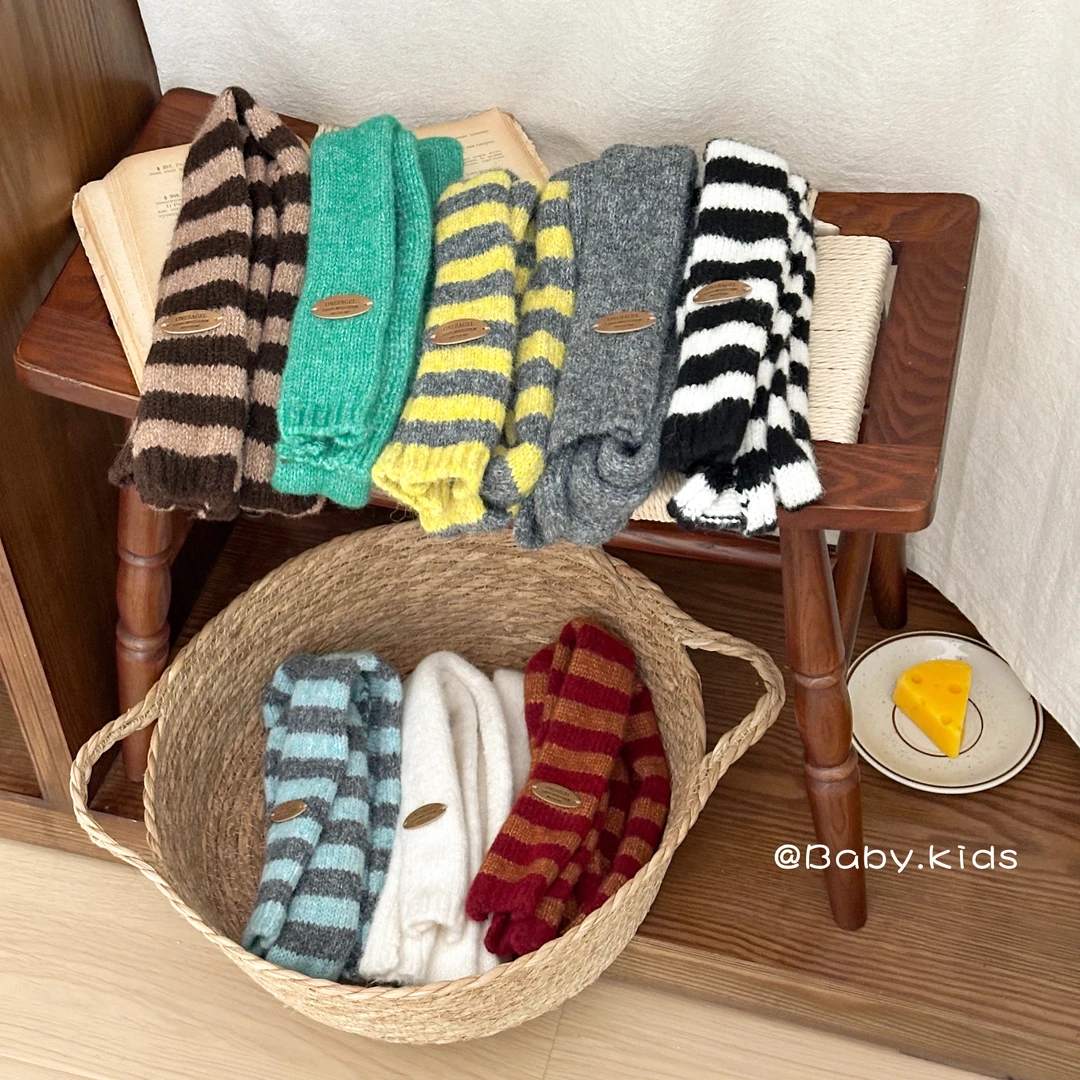 PS25D09秋冬天基础百搭时尚洋气婴幼儿男女宝宝彩色小法棍围巾