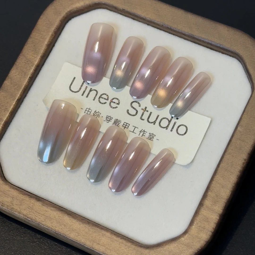 【阿尔卑斯】Uinee彩色追光猫眼简约显白手工穿戴甲短甲
