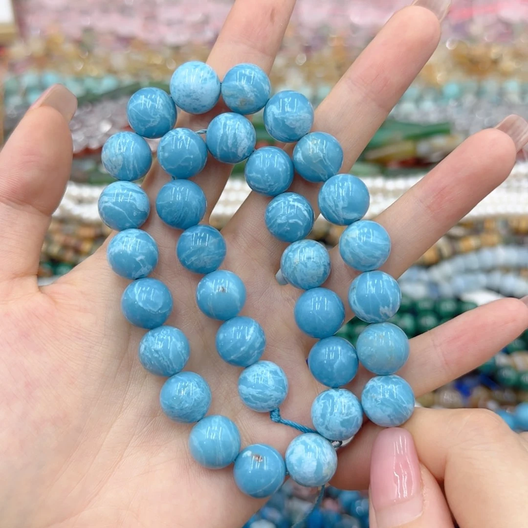 玛瑙/玉髓未镶嵌珠宝半成品龙****姨原矿蓝天石一条卡12