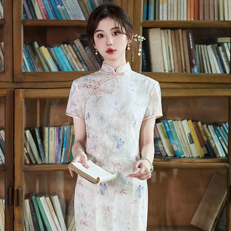 新中式旗袍高端2025夏季老上海日常可穿气质长裙气质素雅国风礼服