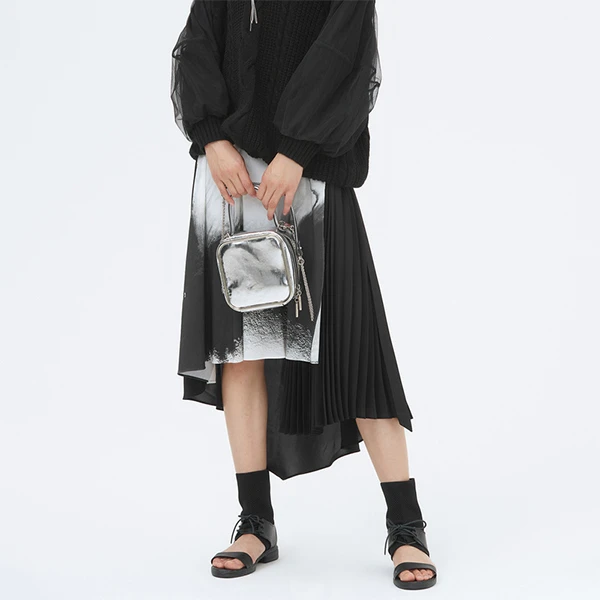 时尚个性百搭通勤气质拼接款不规则女装半身裙S221Z1104