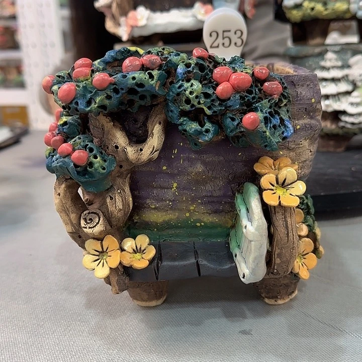 泡*-青墨花器麦饭石花盆