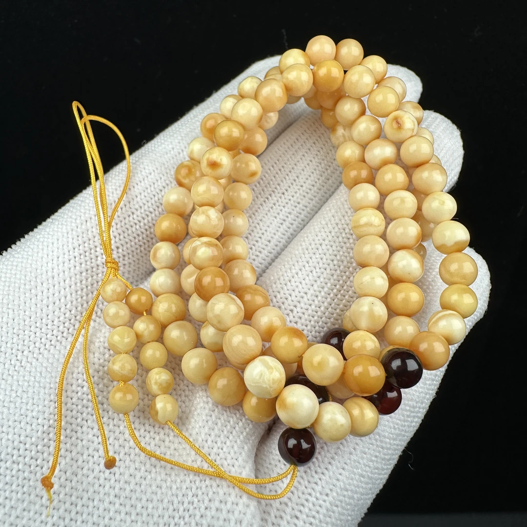 G1373天然原矿蜜蜡 脖挂 5mm 抖音基地质检发货