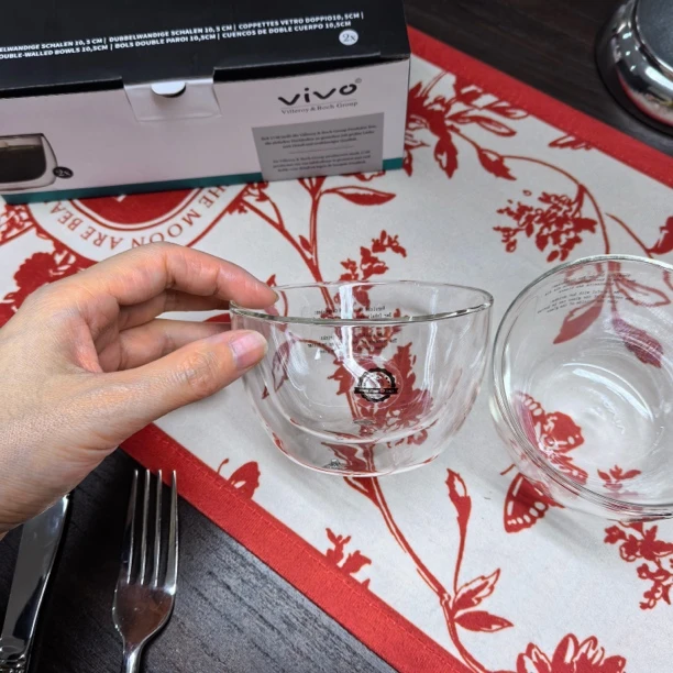 V家10.5cm双壁小碗甜品碗2支