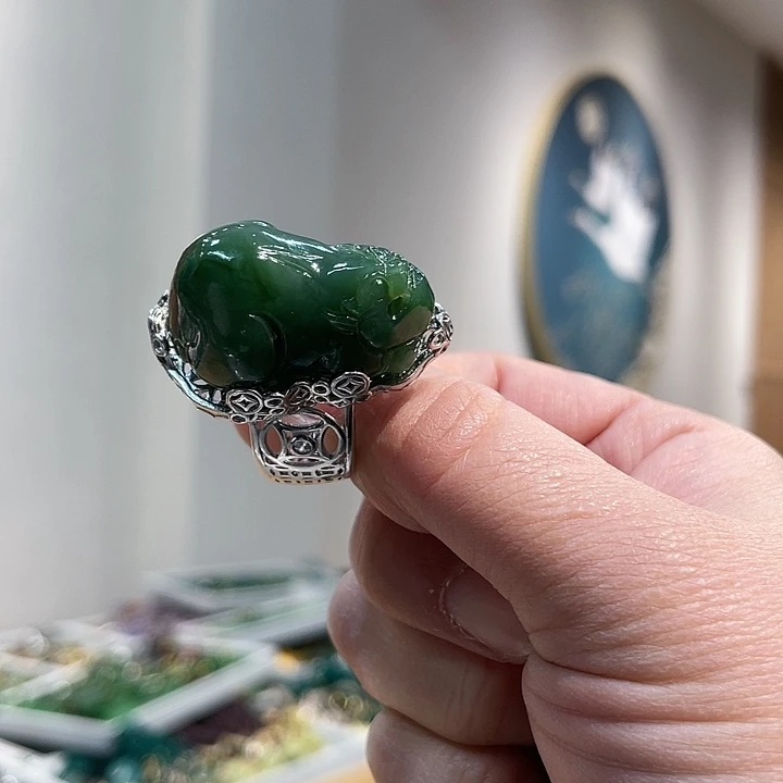 【闪购商品】和田玉（糖玉）颈饰银S925镶嵌㊙️*