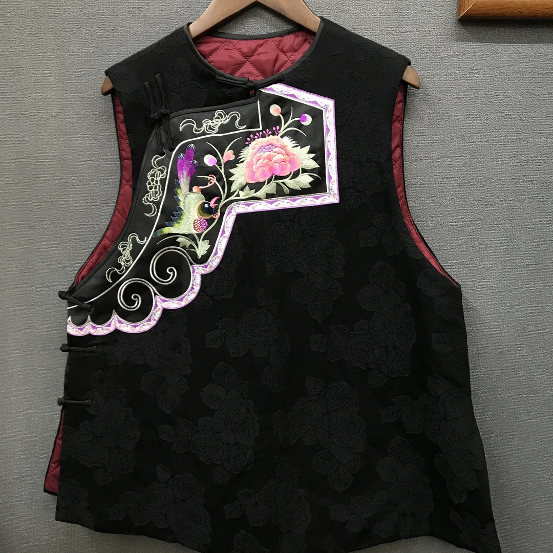 新中式妈妈马甲两件套