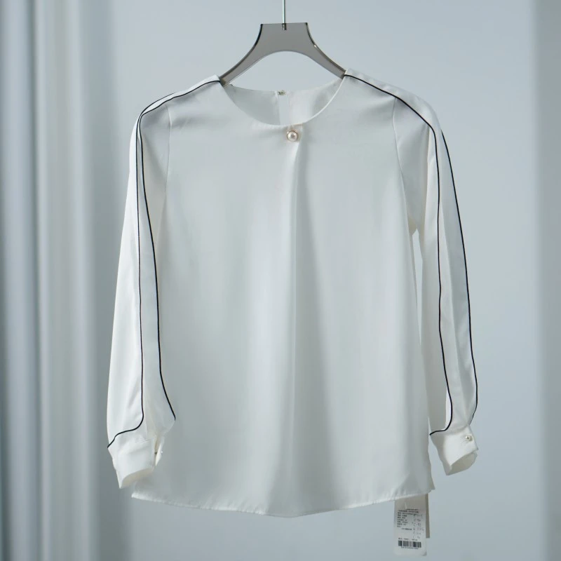 【德M】E633-1  女装春季时尚圆领上衣本白534121240004192