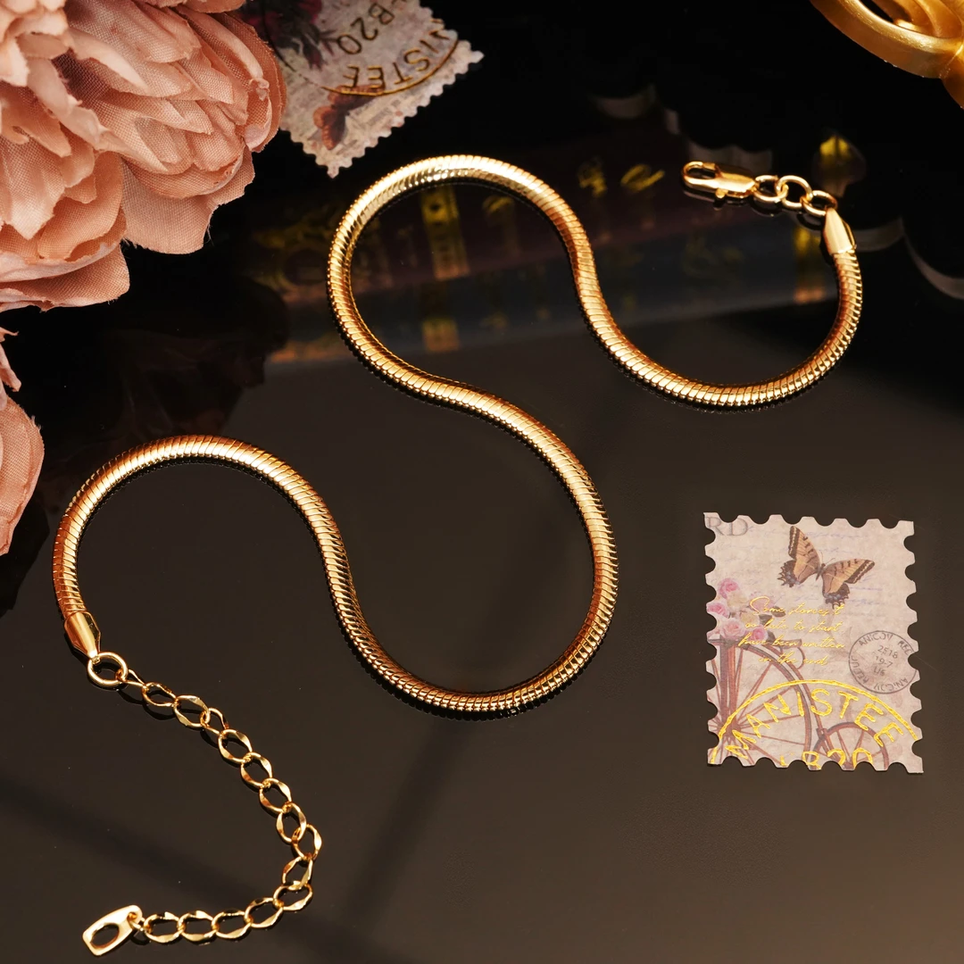 铜合金项链 【2389】LeLe 项链 刀片蛇骨链柔弱顺滑气质