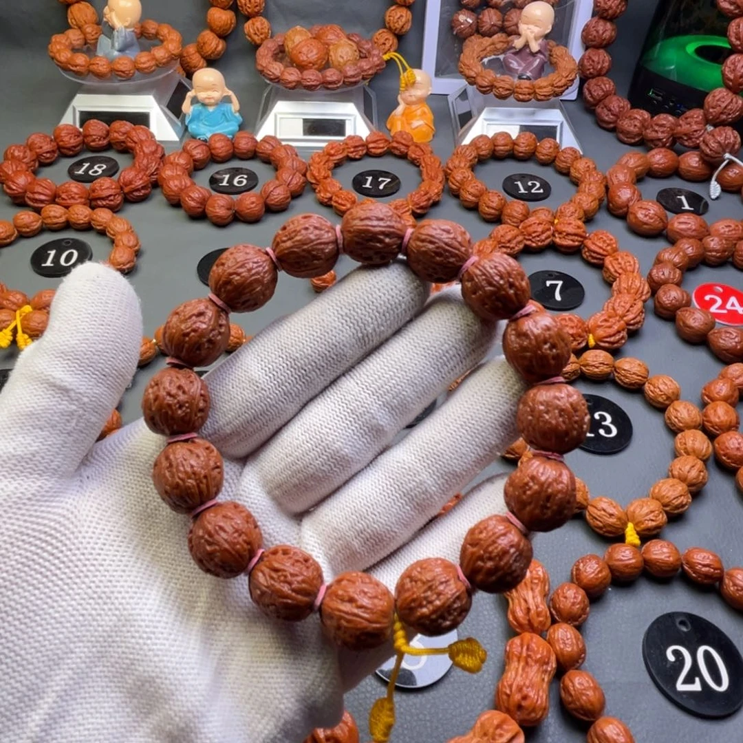 手串文玩核桃野生核桃小竖纹秋子手持