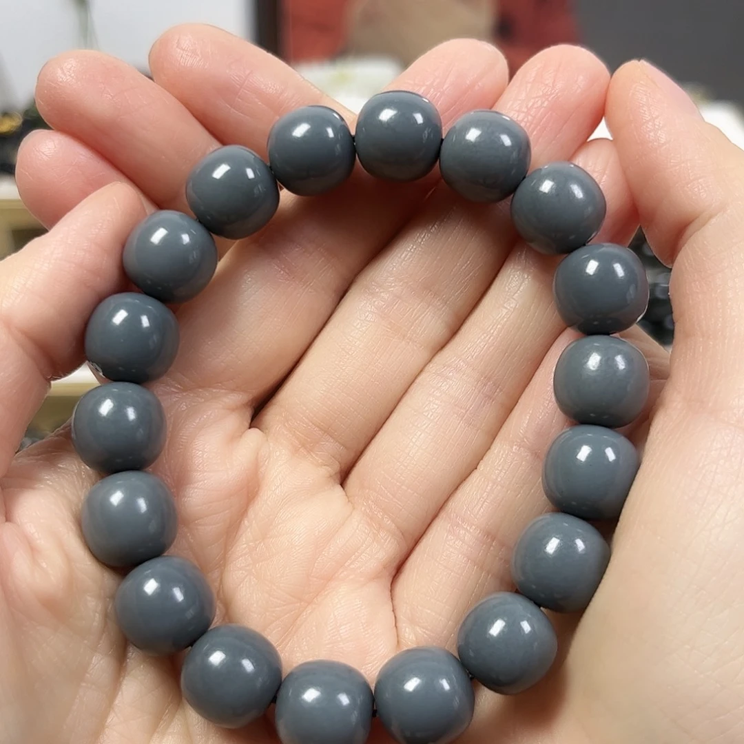 和田玉未镶嵌手串卡12老形珠