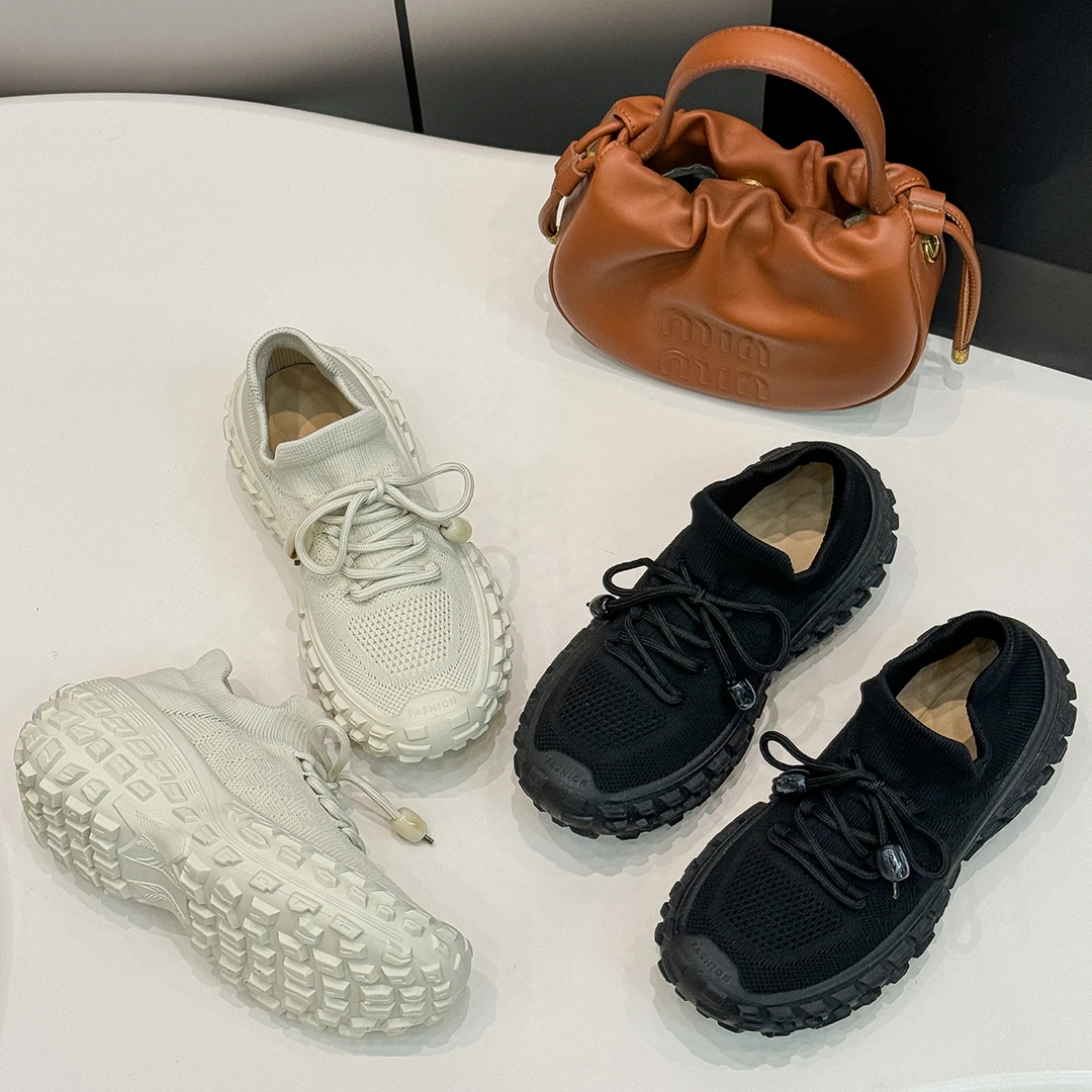 2025秋季新款厚底增高百搭休闲鞋软底透气运动鞋