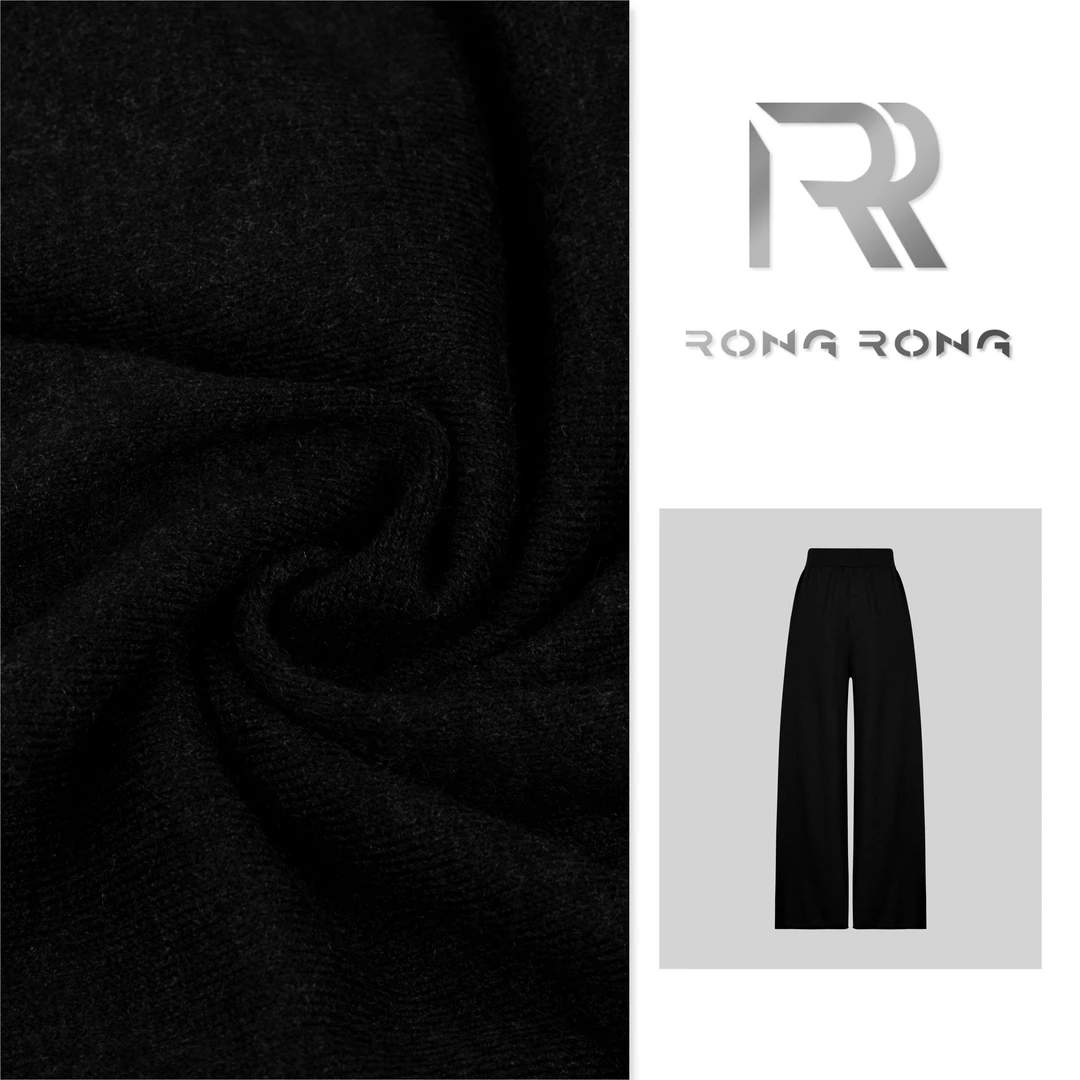溶溶【灰花川野】RONGRONG 绵羊毛桑蚕丝舒适休闲裤81030-1.22 K09