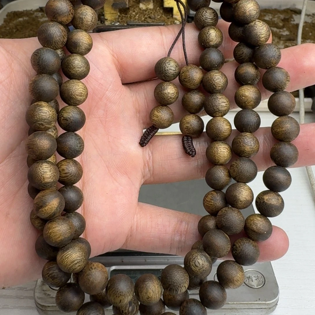 潇***度沉香手串绿奇楠沉香手串0.9规格38克+
