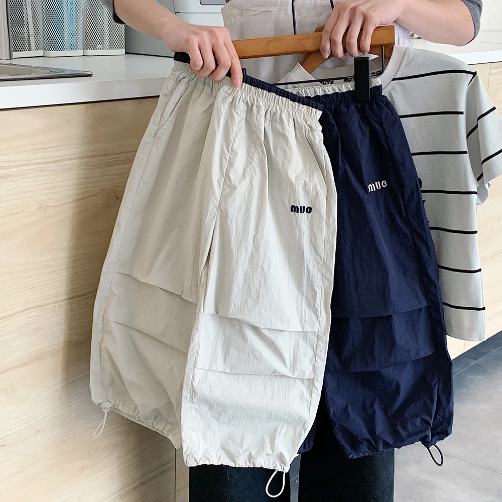 my7640 童装男女童撞色拼接工装裤宝宝酷帅长裤潮