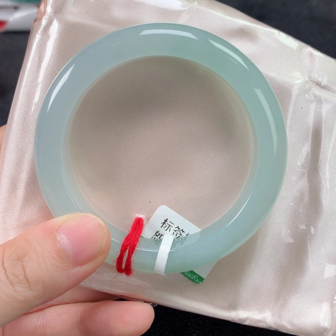 未镶嵌手镯翡翠缅甸天然翡翠手镯55.5