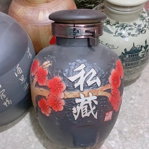 壶10斤梅花酒坛陶瓷
