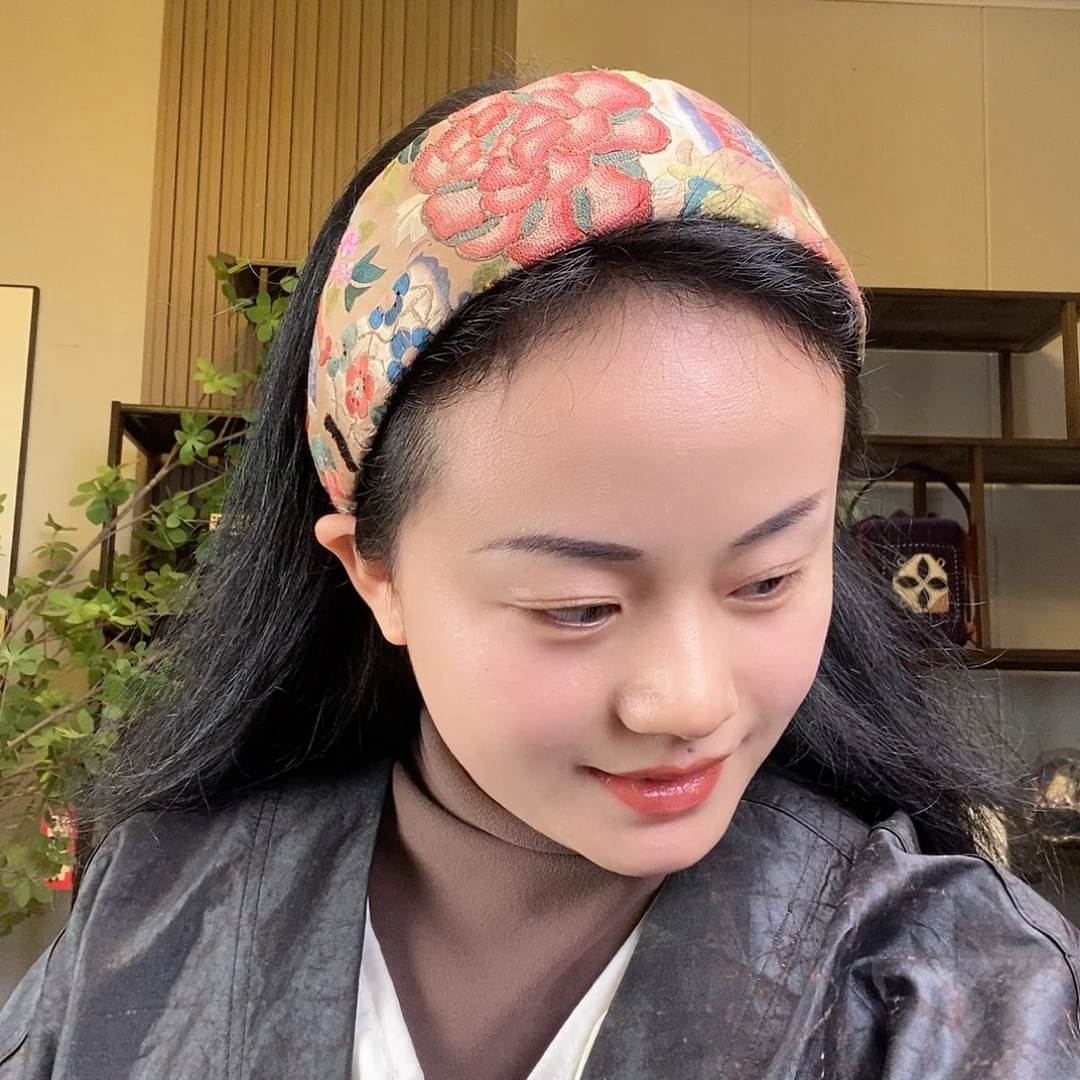 织绣老绣手工刺绣发箍