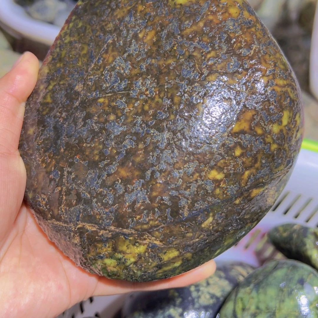 未镶嵌蛇纹石玉西藏藏玉药王石帝*