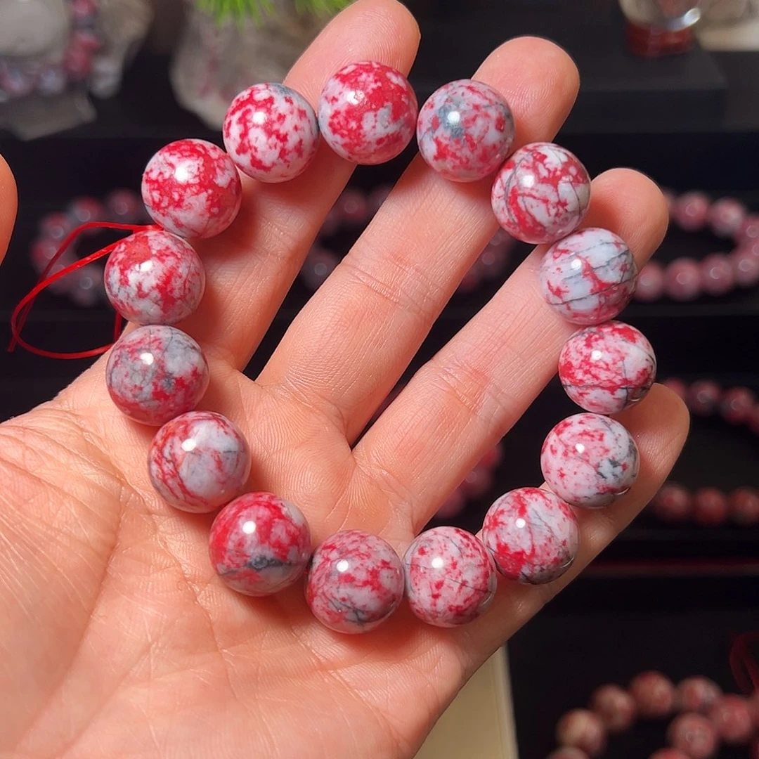 Z***五天然辰砂原石手串