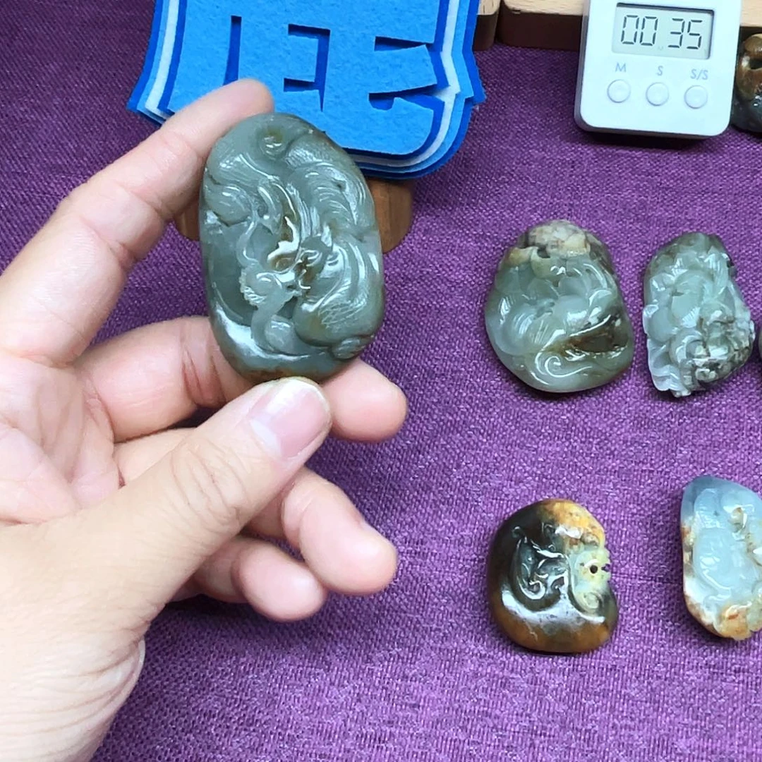 和田玉未镶嵌挂件?**?