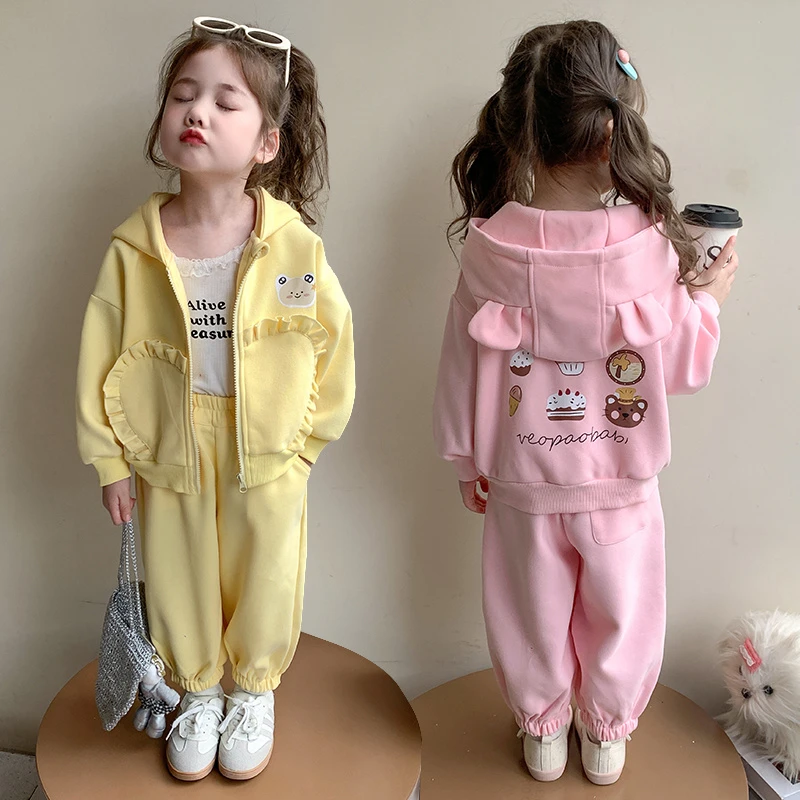 女童秋装套装2025新款4-6岁幼儿园潮款小童女宝春秋季洋气两件套