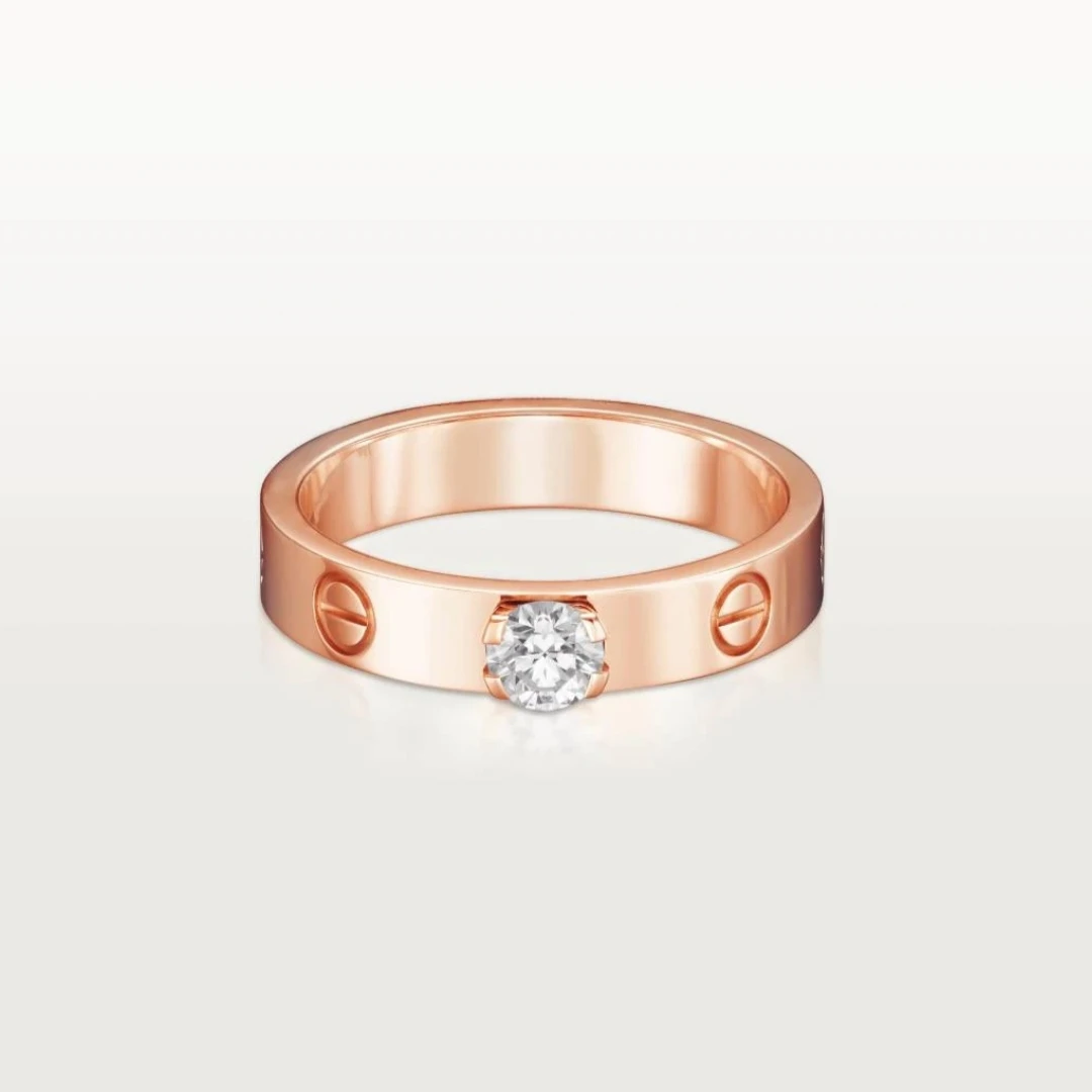未使用 Cartier/卡地亚 LOVE系列大颗钻0.27ct 23年全套双证/49码