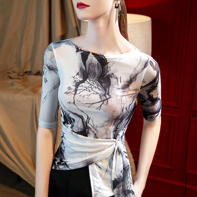 【断码清货捡漏】国风气质上衣女t恤女内搭显瘦小衫打底衫修身中袖