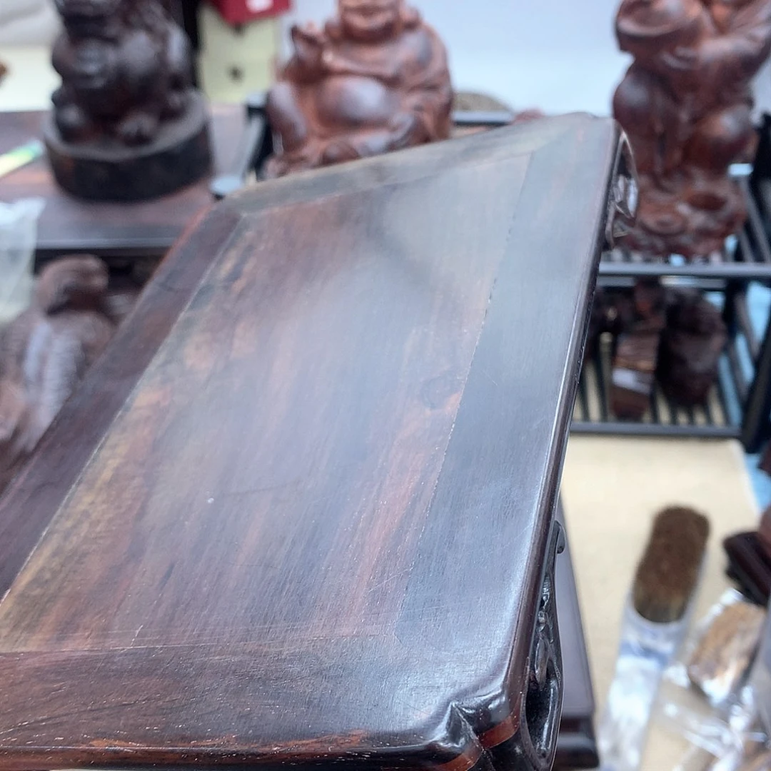 藤类乐****）大红酸枝手工雕花微瑕