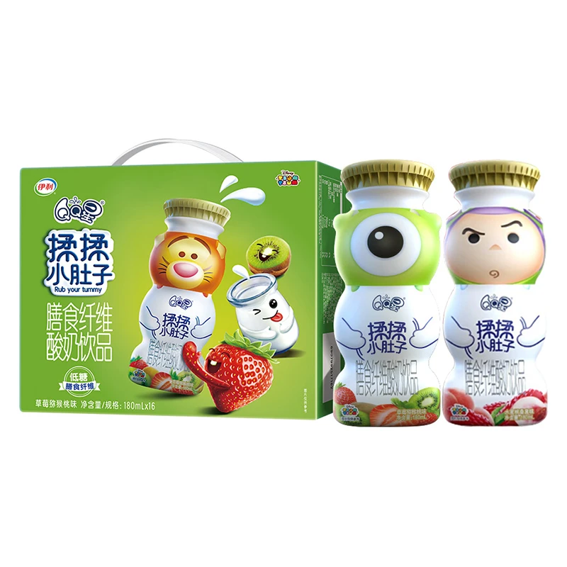 【川渝次日达】1月底 伊利QQ星揉揉小肚子草莓猕猴桃180*16盒儿童果汁牛奶