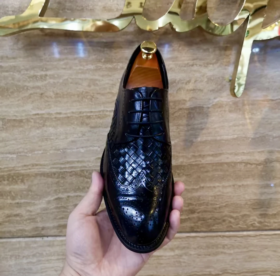 36码起男款透气雕花休闲皮鞋休闲鞋英伦韩版布洛克商务正装皮鞋