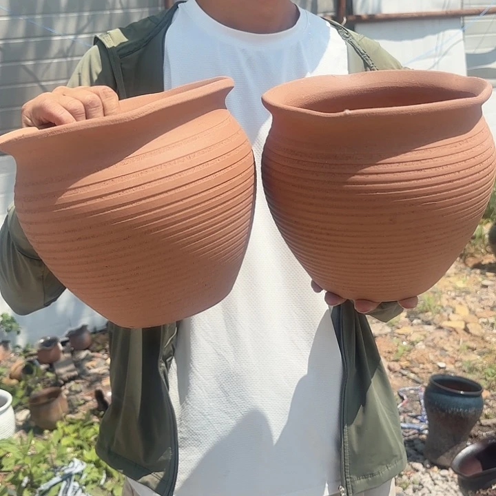 红陶两个口径20高度18