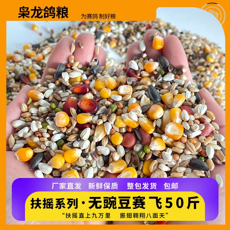 枭龙扶摇系列·无豌豆赛飞50斤赛鸽信鸽粮赛飞训放24省包邮鸽子粮