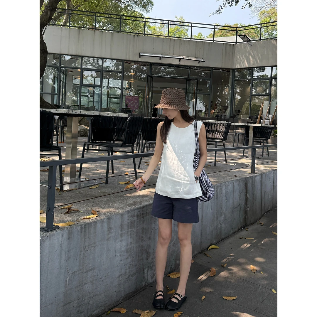 【巴黎大道】"99进口棉"早春新款高质量百搭显瘦休闲短裤01157