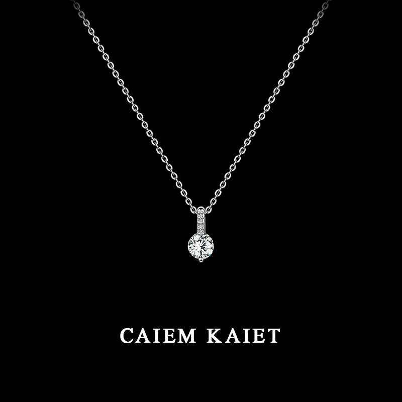 CAIEM KAIET 链子足银 S999纯银单钻项链女时尚高级感轻奢锁骨链