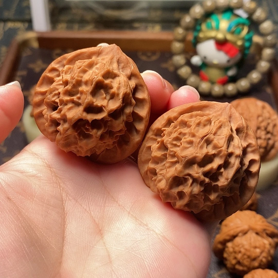 桃核把件全品龙鳞纹41尺