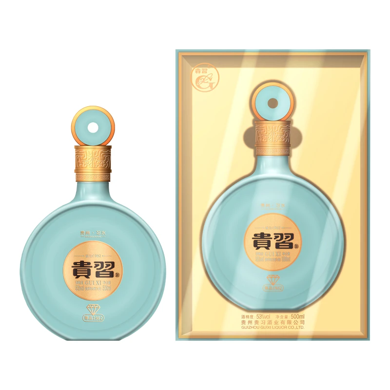 贵习尊品1982优质酱酒53%vol宴请白酒送礼送手提袋53%Vol500