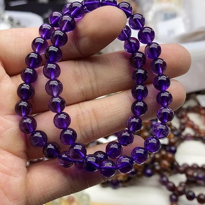 水晶手链未镶嵌多样性发货发一条