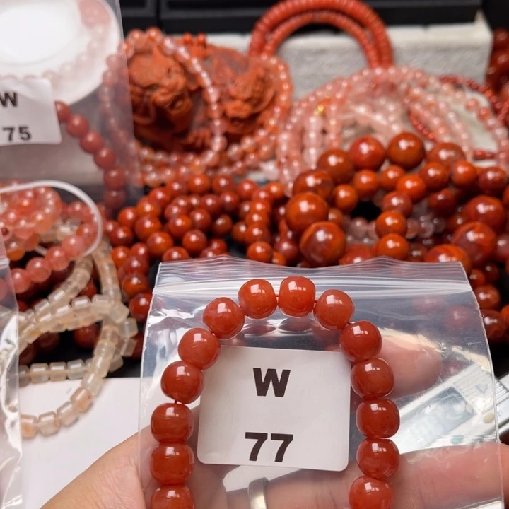 南红玛瑙未镶嵌多样性发货默认微瑕称重10mm