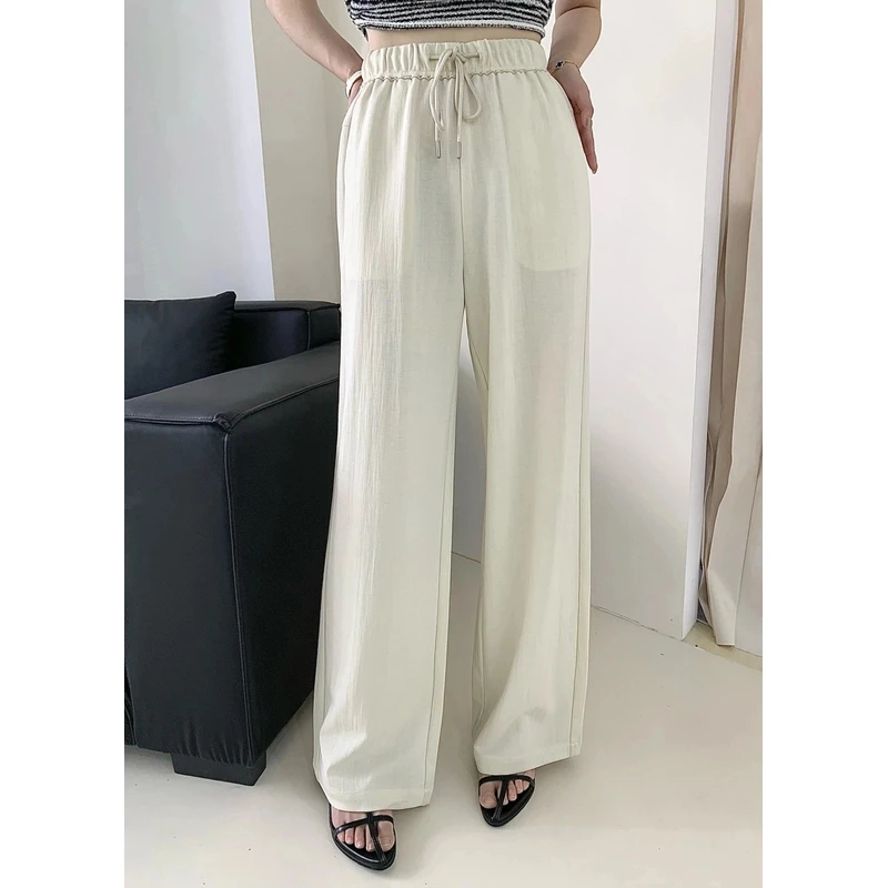 春季夏季常规直筒裤阔腿裤休闲裤欧若风中国风薄款免烫休闲风8821
