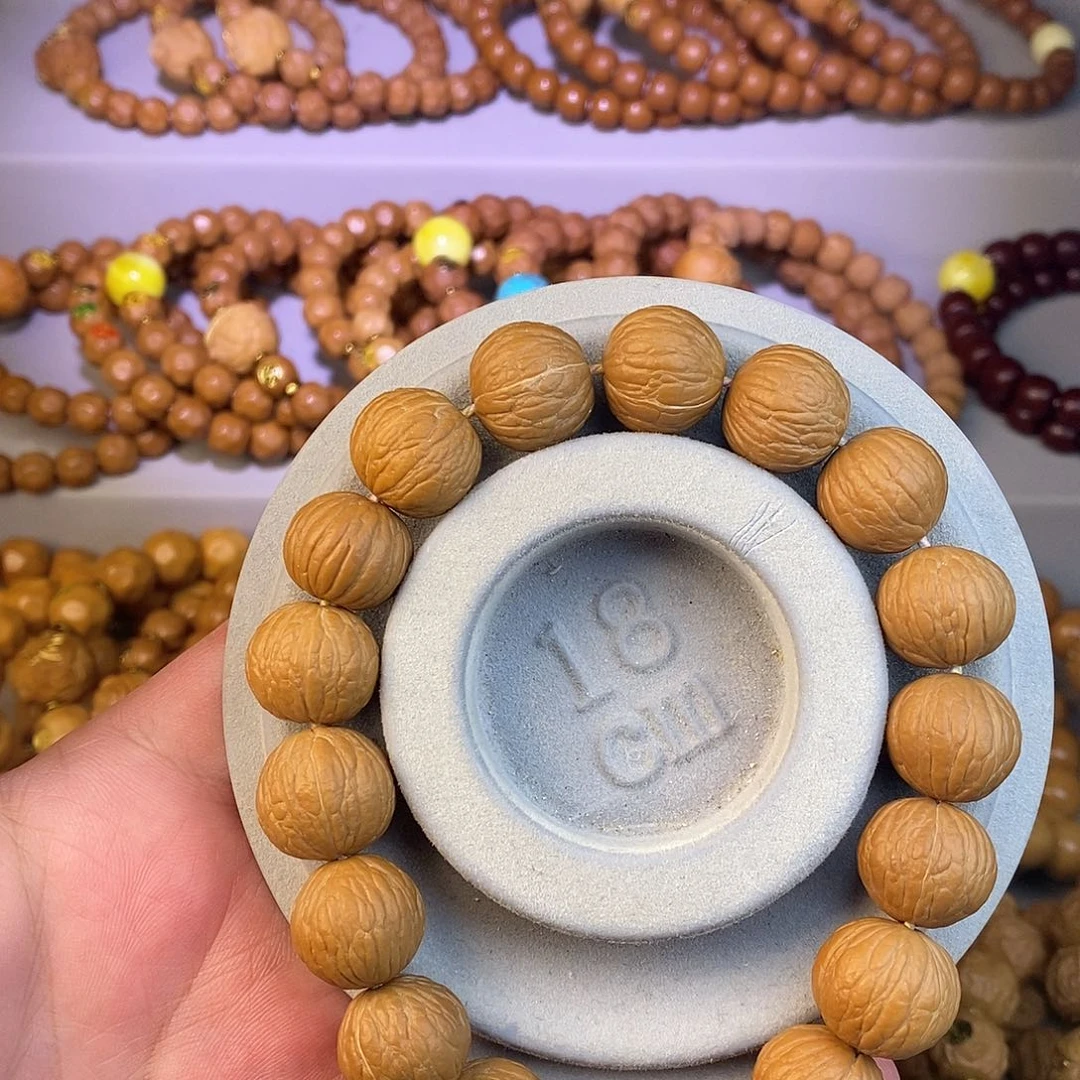 手串猴头核桃原皮凤羽手持