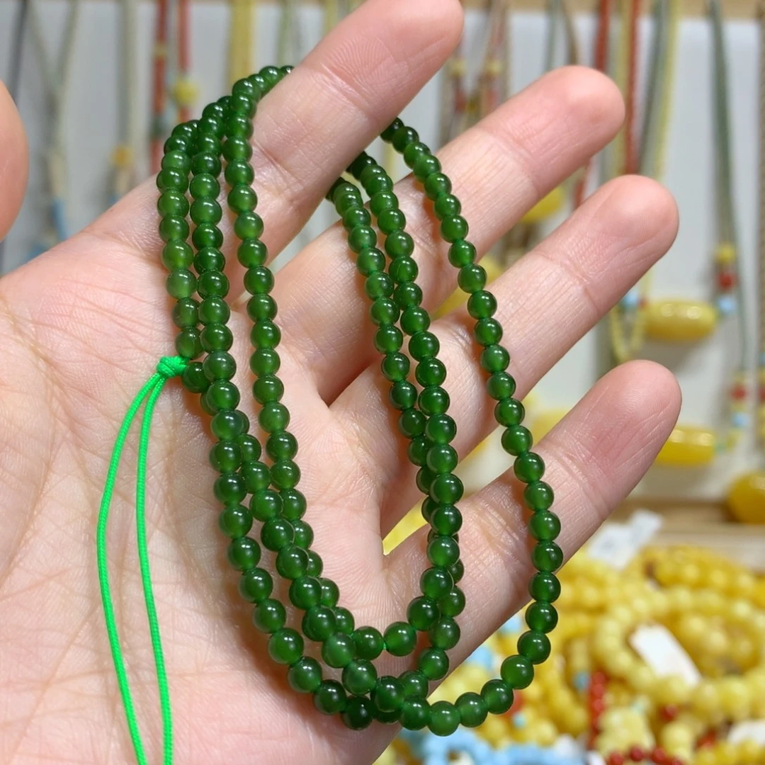 和田玉（碧玉）未镶嵌颈饰4mm