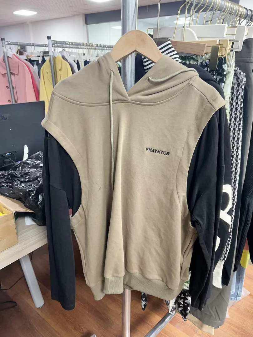 【静姐宠粉】时尚休闲连帽拼接带帽外套GP219