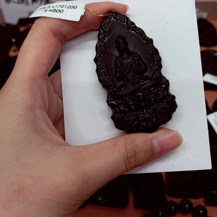 天然缅料a货钢琴黑特色题材挂件