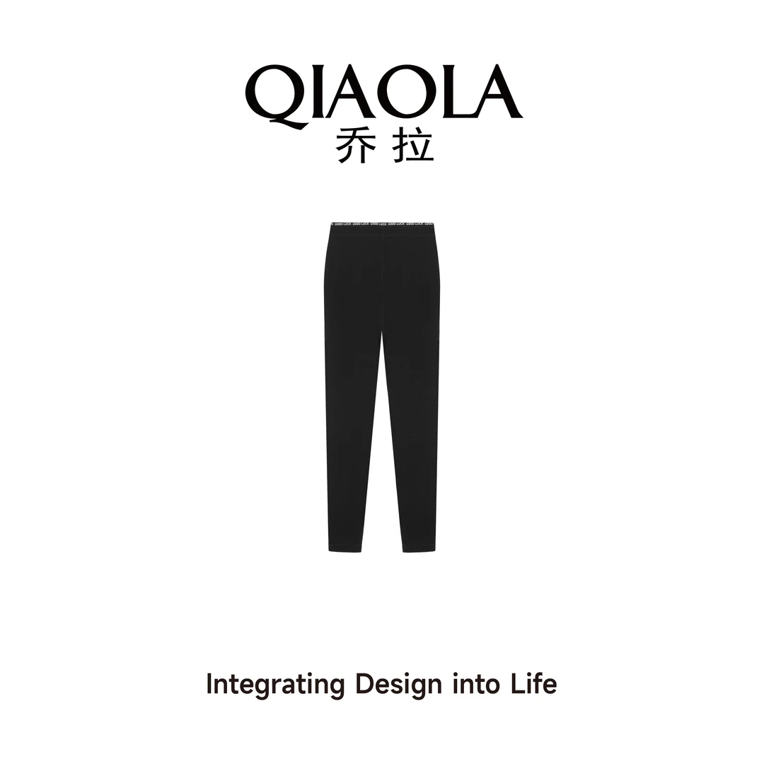 QIAOLA/乔拉【海风假日】春季新款针织运动休闲百搭显瘦裤子预售