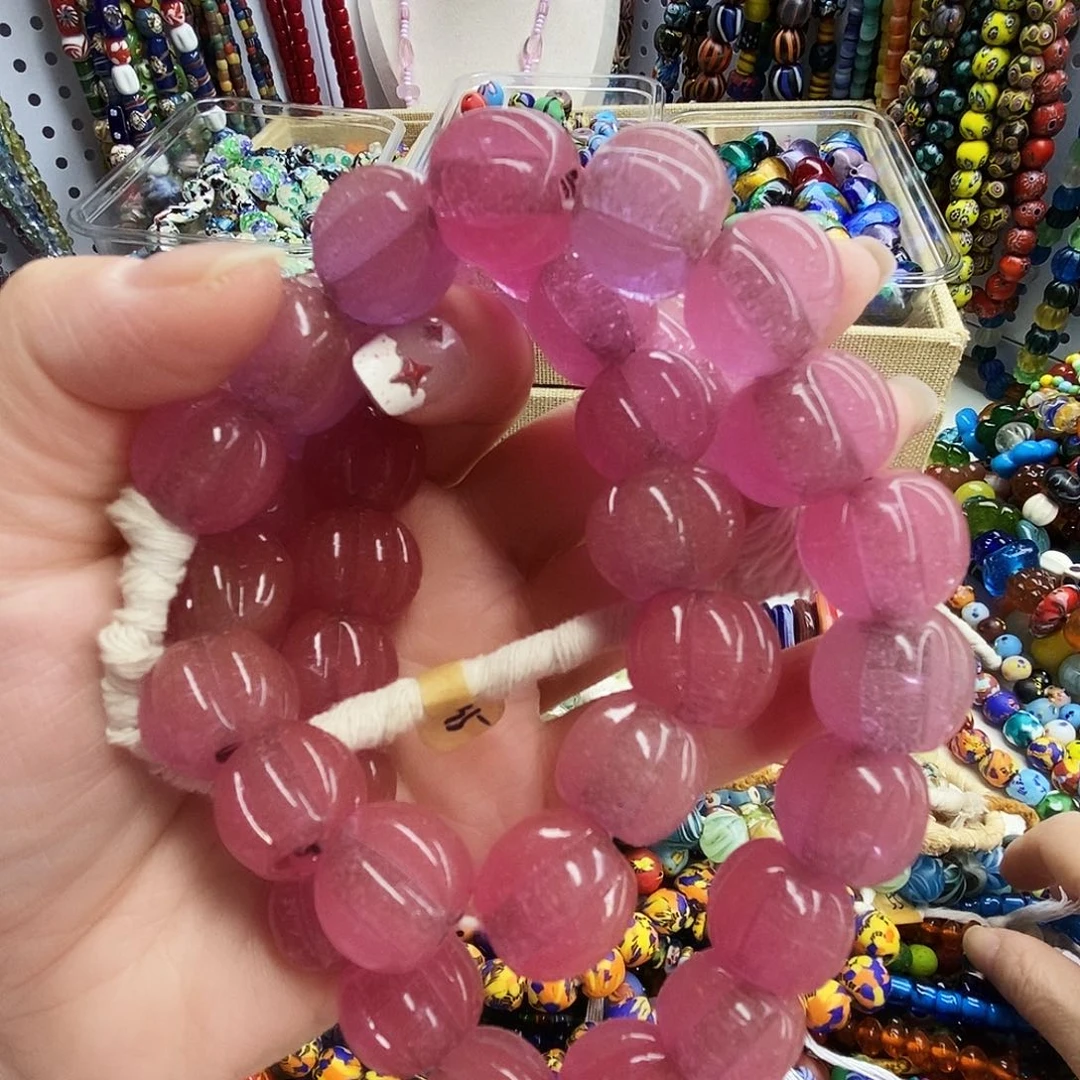 琉璃颈饰尼泊尔粉瓜，075