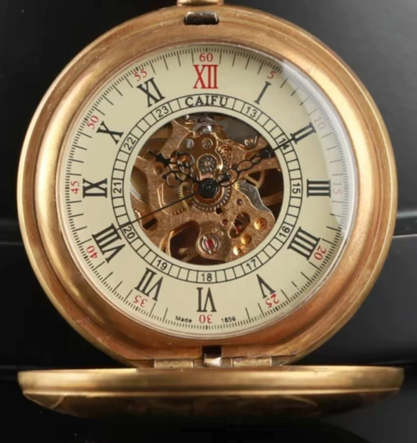 创意链接复古男士机械全自动钟表机械怀表