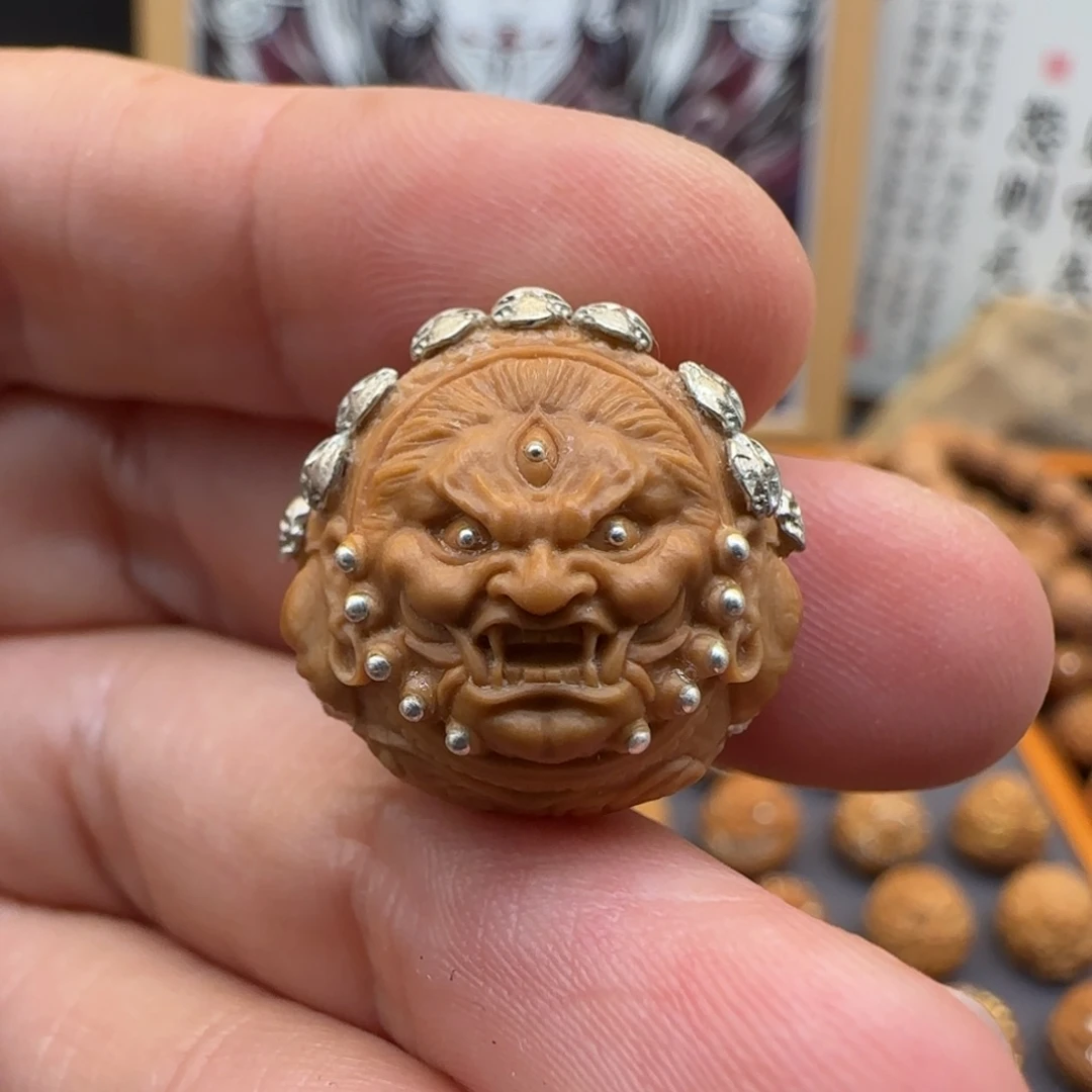 猴头核桃吊坠大黑天