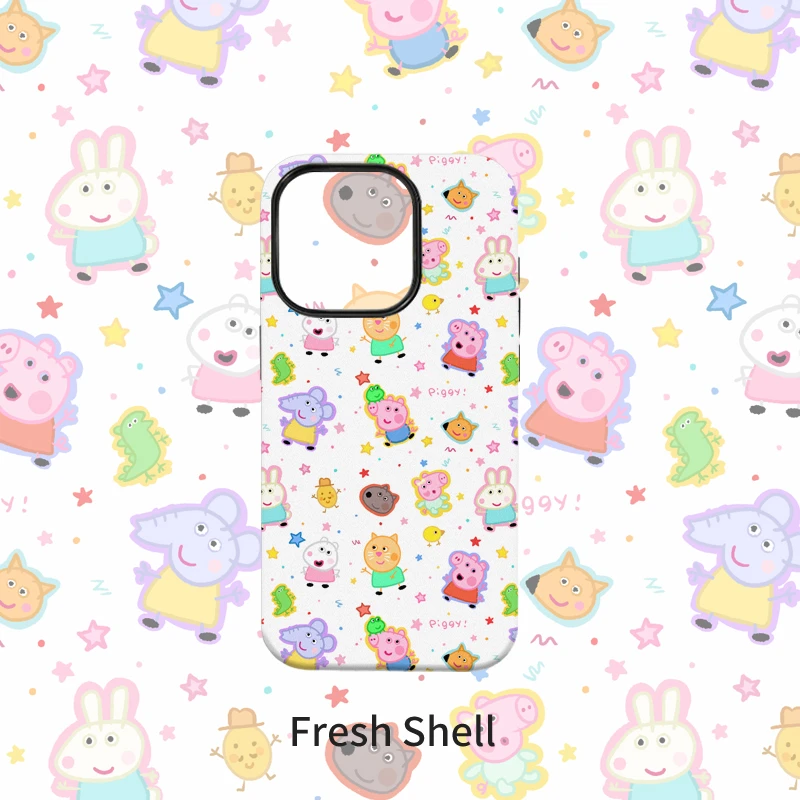 多巴胺佩奇菲林二合一适用苹果VIVO华为OPPO小米一加荣耀手机壳