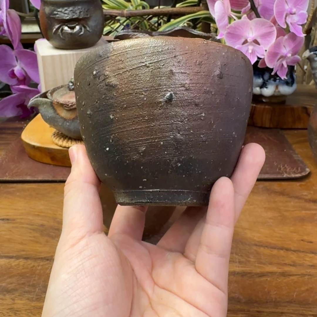 铃木黄弌备前烧典藏级山土汤吞福利一口价